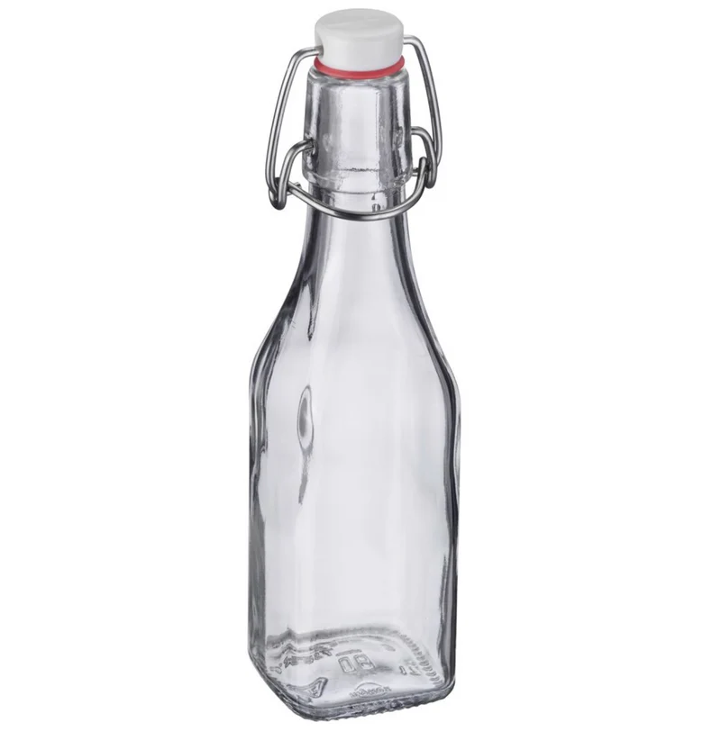 Bügelverschluss-Flasche eckig – vielseitig & dicht, 250 ml / 500 ml / 1000 ml Glasflasche