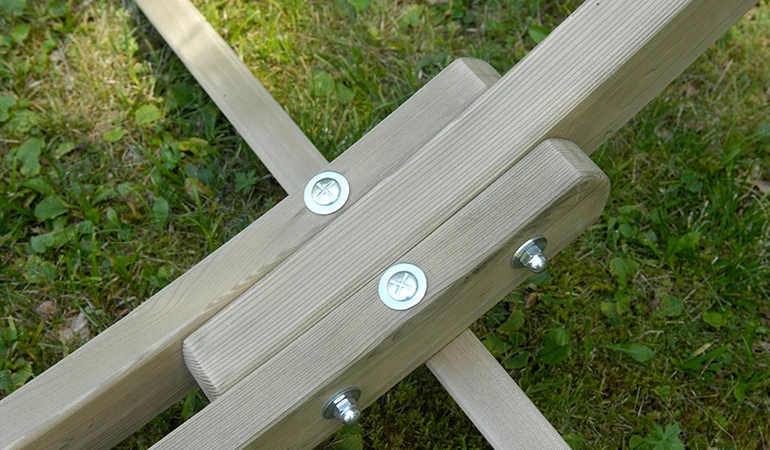 Hängemattengestell Olymp | FSC™-zertifiziertes Fichtenholz | wetterfest | L 395 x B 143 x H 145 cm | max. 200 kg belastbar | Made in Germany
