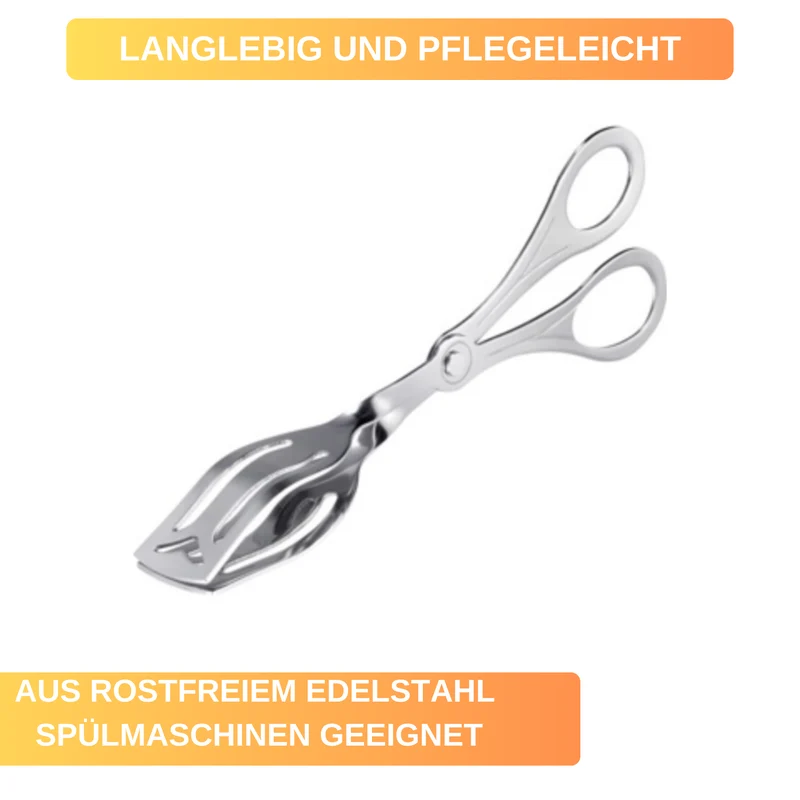 Gebäckzange - Küchenzange - 19,8 cm lang - perfekt für Buffets