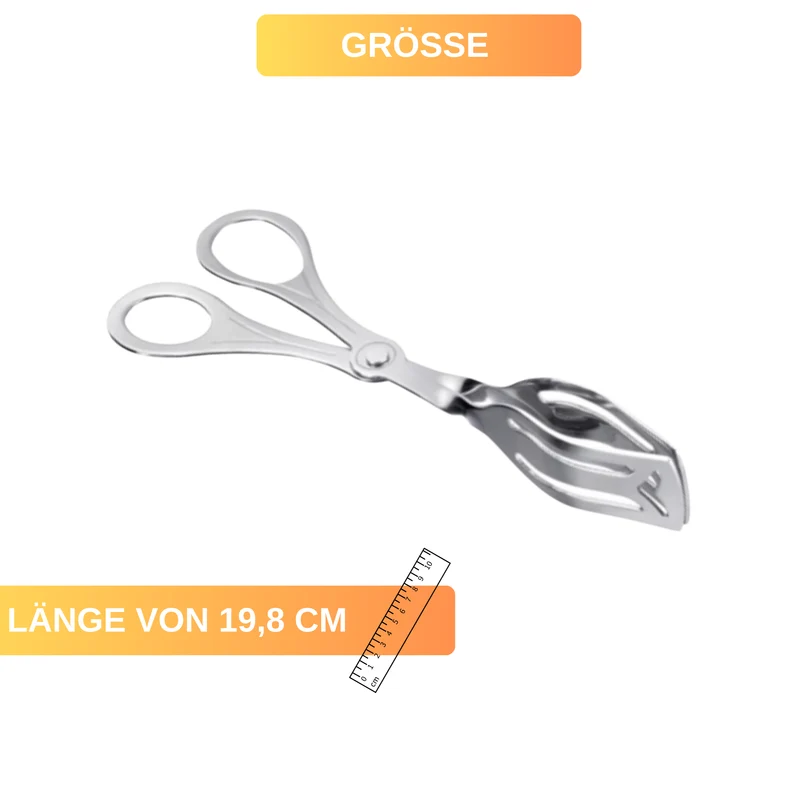 Gebäckzange - Küchenzange - 19,8 cm lang - perfekt für Buffets