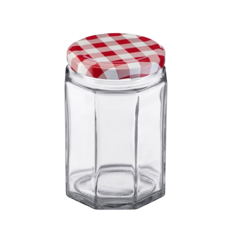Einmachgläser - Gläser - 6 Gläser - Eckig - 270 ml - ø 63 mm