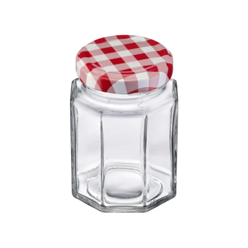 Einmachgläser - Gläser - 6 Gläser - Eckig - 190 ml - ø 58 mm