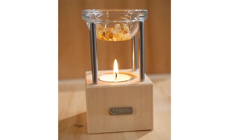 Duftlampe aus Zirbe 'Pine Fragrance' | verschiedene Sets | L 7,5 x B 7,5 x H 14 cm