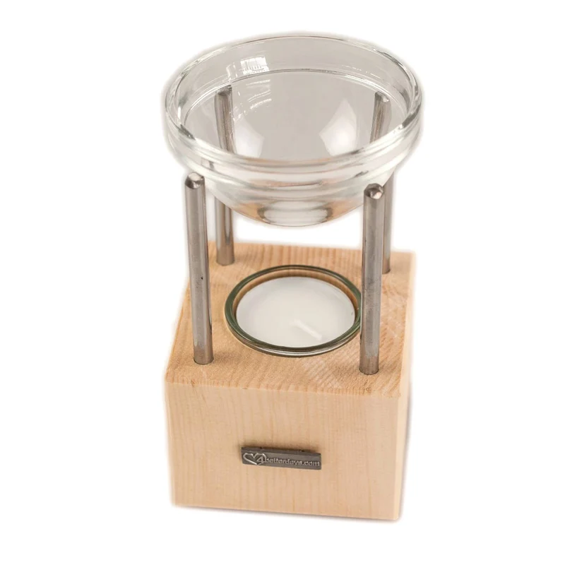 Duftlampe aus Zirbe 'Pine Fragrance' | verschiedene Sets | L 7,5 x B 7,5 x H 14 cm