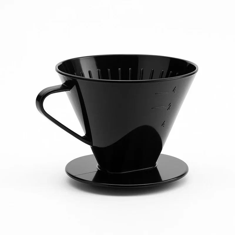 Thiru Permanent-Kaffeefilterhalter – Klar, für Filtergröße 4 – sicherer Halt auf Thermoskannen & Isolierflaschen