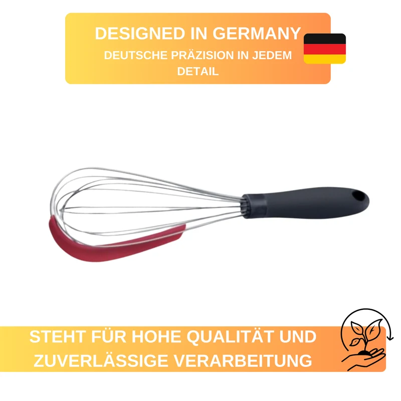 Schneebesen - mit Schaber 30 cm - rühren & restloses Entleeren