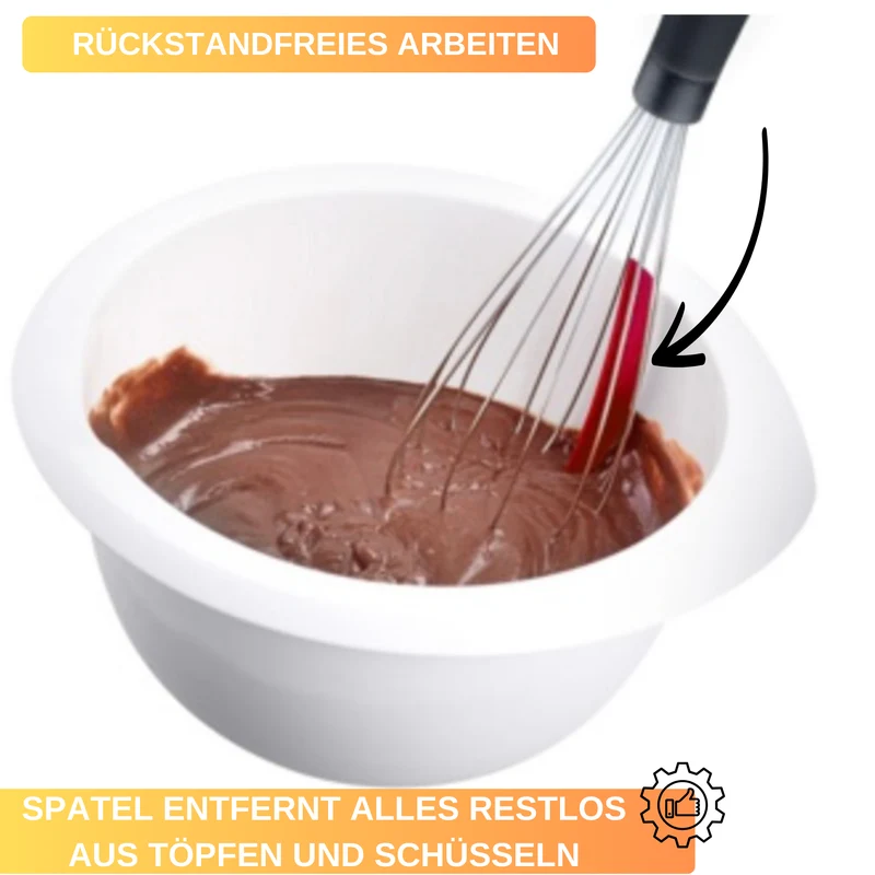 Schneebesen - mit Schaber 30 cm - rühren & restloses Entleeren