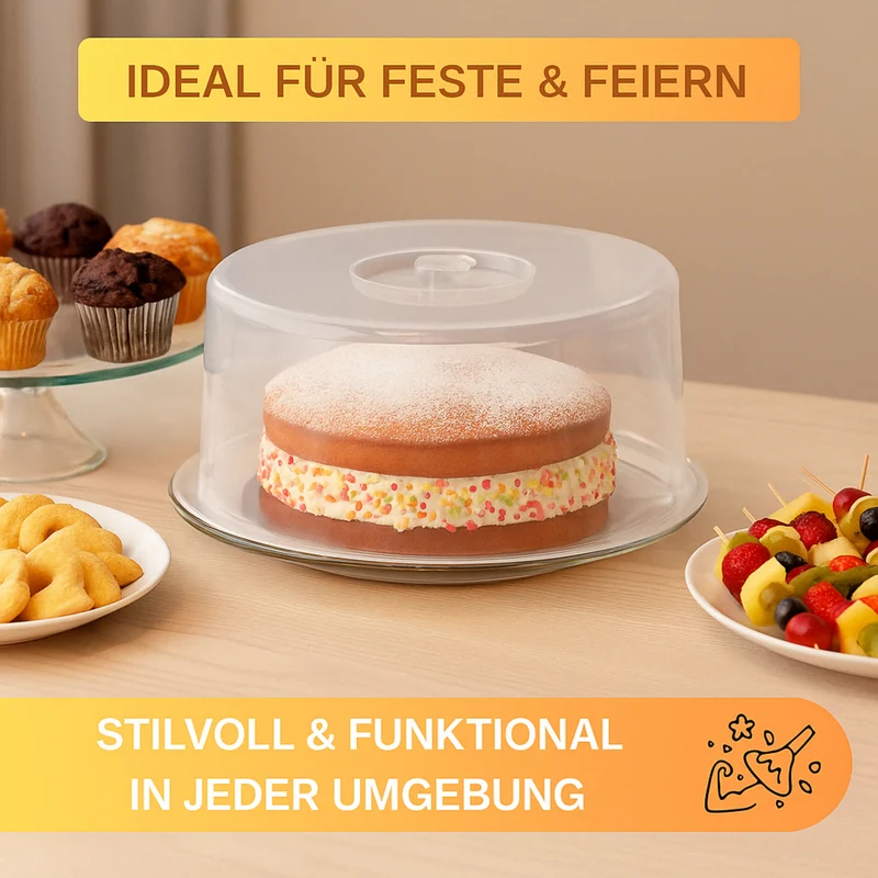 Tortenhaube Ø 30 cm - Tortenglocke - Schutz vor austrocknen & Gerüchen
