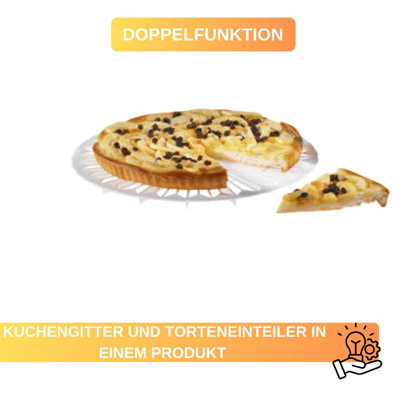 Gitter- Kuchenkühler - Ø 32 cm - 2-in-1 Gitter & Schnittmuster