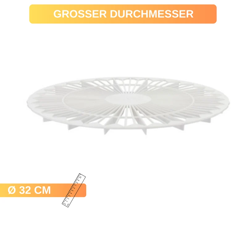Gitter- Kuchenkühler - Ø 32 cm - 2-in-1 Gitter & Schnittmuster