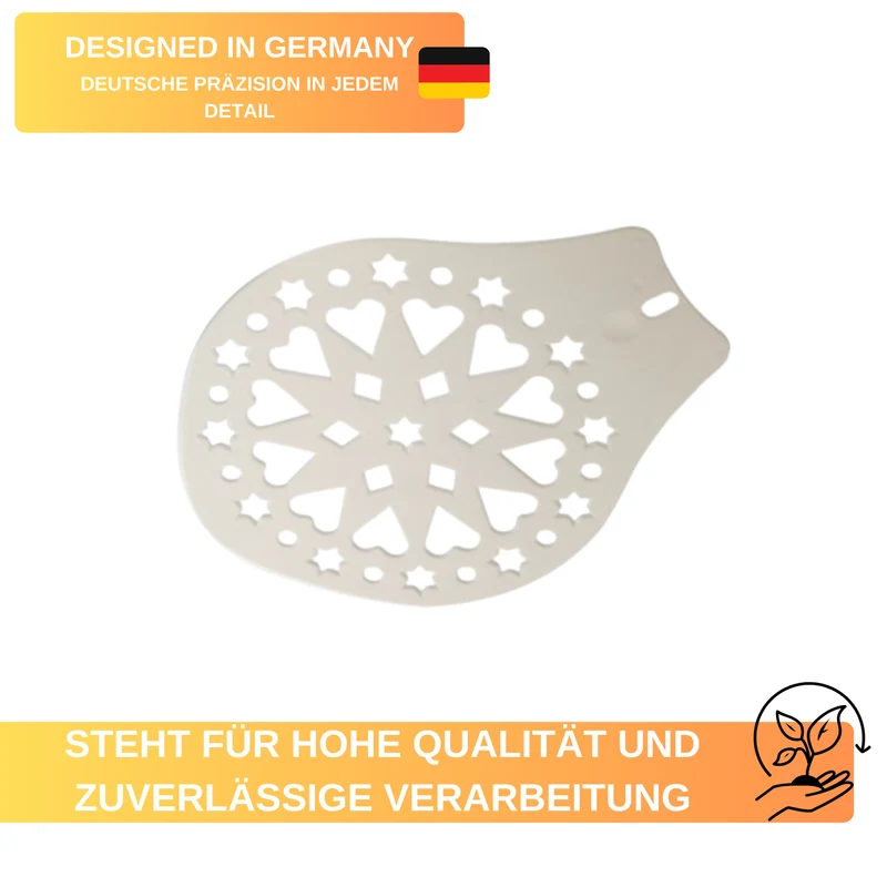Kuchenheber-Ergonomisch- Kuchenheber - mit abgeschrägtem Rand & Verzierschablonen