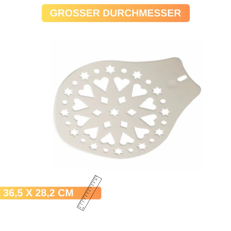 Kuchenheber-Ergonomisch- Kuchenheber - mit abgeschrägtem Rand & Verzierschablonen