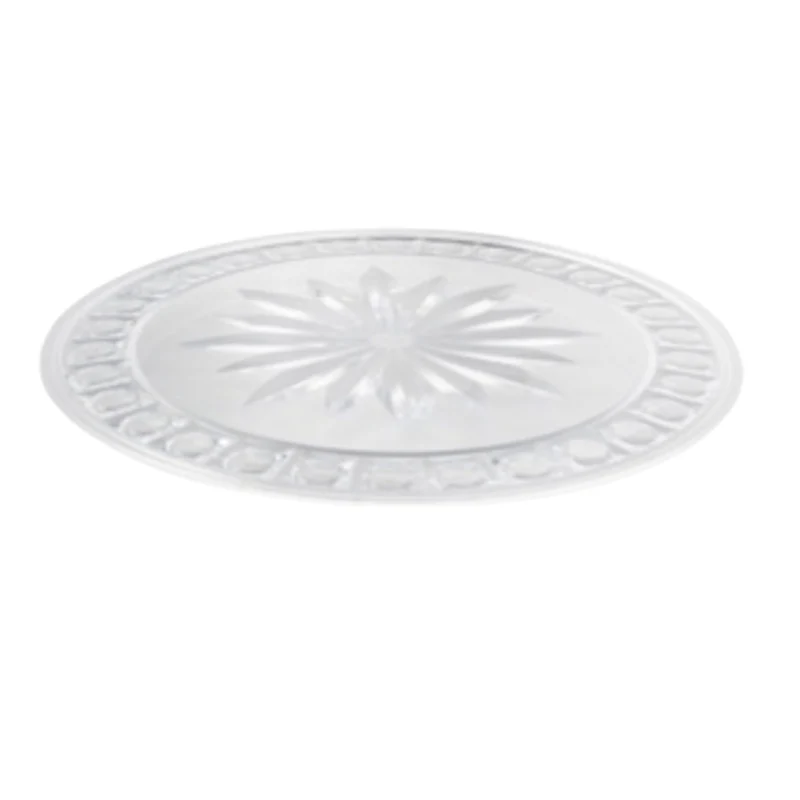 -Servierplatte-Kuchenplatte- Ø 31 cm - Edles Glas-Design - bruchfest & vielseitig