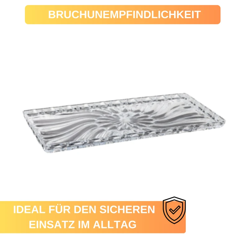 Stollen- & Kuchenplatte - Edles Glas-Design - Bruchfest & vielseitig