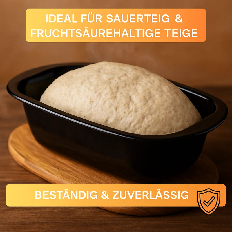 Brotbackform Emaille 35 cm – kratz- & säurefest, hitzebeständig bis 400 °C, inkl. Gratis Kuchenauslöser