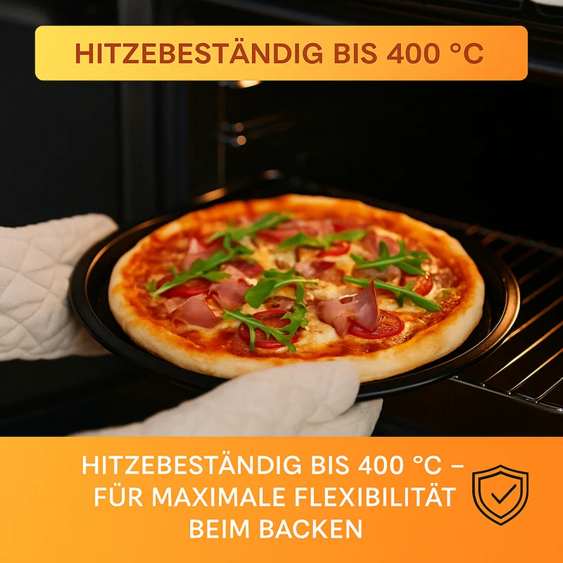 Pizzablech Emaille Ø 28 cm – schnitt- & kratzfest • hitzebeständig bis 400 °C