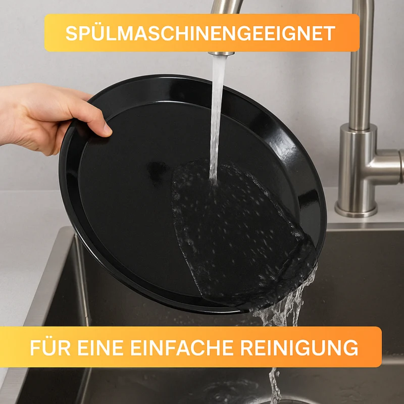 Pizzablech Emaille Ø 28 cm – schnitt- & kratzfest • hitzebeständig bis 400 °C