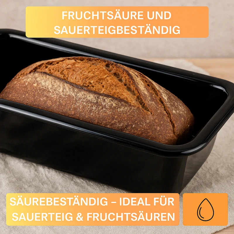 Kastenform Emaille – 30 cm • schnitt- & kratzfest • bis 400 °C hitzebeständig • ideal für Brot & Kuchen
