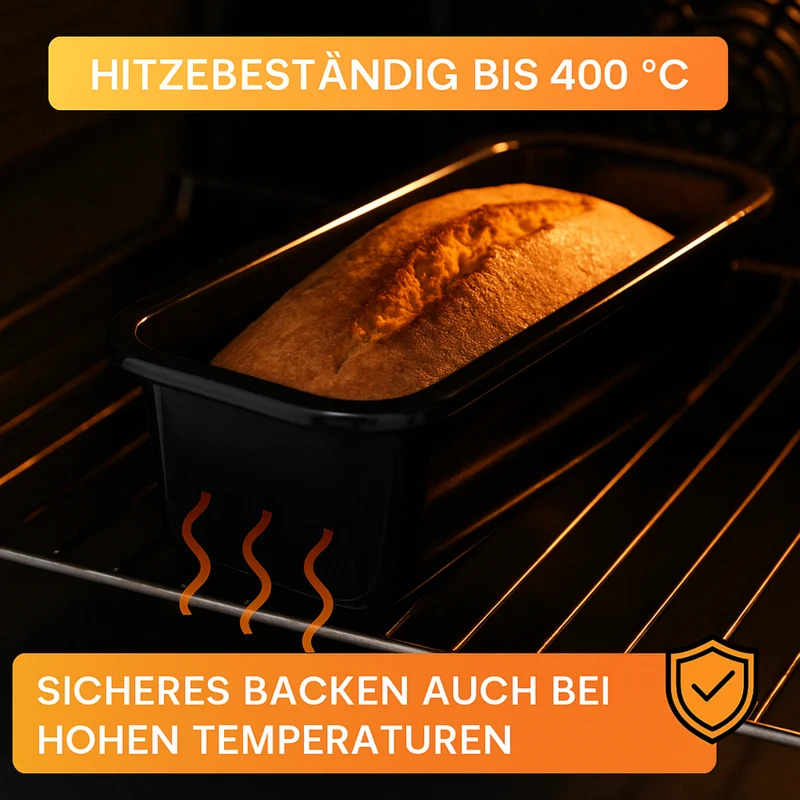 Kastenform Emaille – 30 cm • schnitt- & kratzfest • bis 400 °C hitzebeständig • ideal für Brot & Kuchen