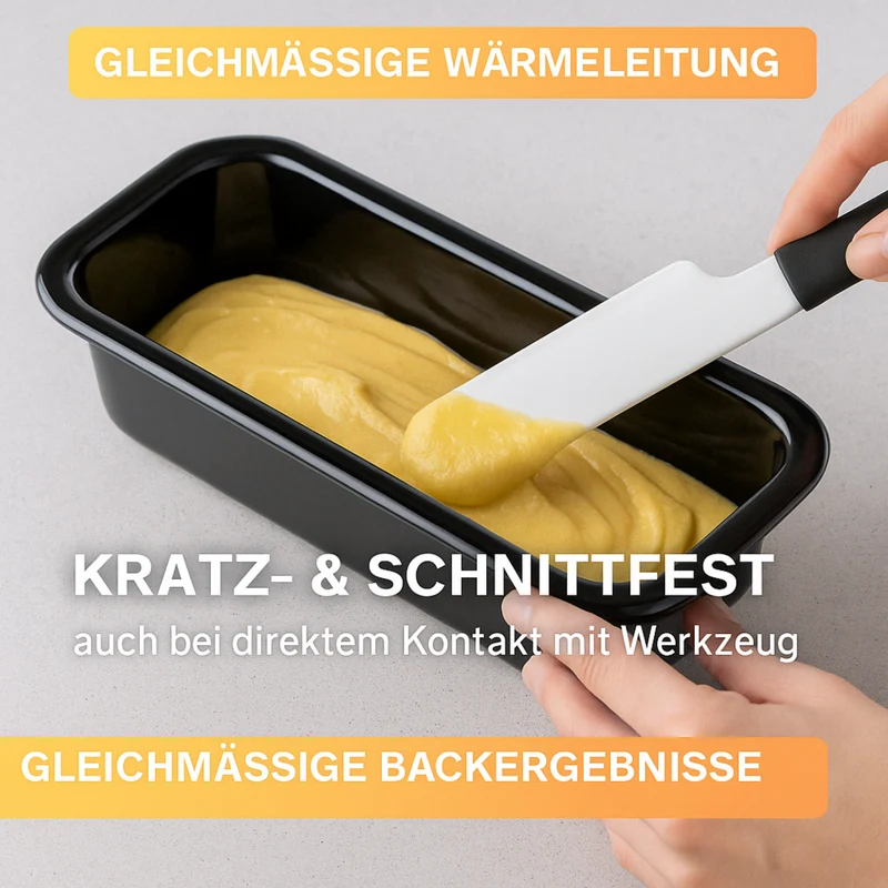 Kastenform Emaille – 30 cm • schnitt- & kratzfest • bis 400 °C hitzebeständig • ideal für Brot & Kuchen