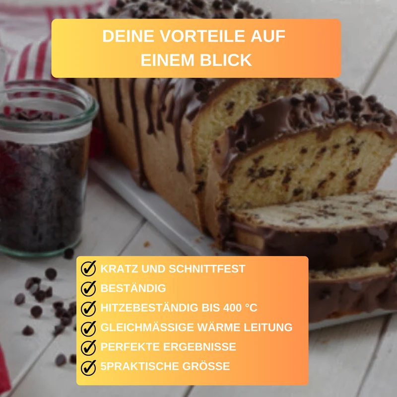 Kastenform Emaille – 30 cm • schnitt- & kratzfest • bis 400 °C hitzebeständig • ideal für Brot & Kuchen