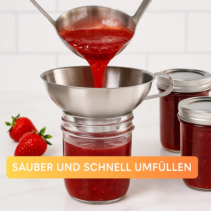 Einmachtrichter »Classic« – aus Edelstahl • Ø 13 cm • ideal zum sauberen Abfüllen