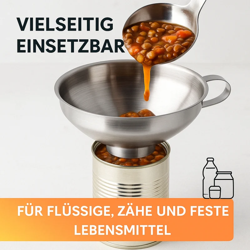 Einmachtrichter »Classic« – aus Edelstahl • Ø 13 cm • ideal zum sauberen Abfüllen