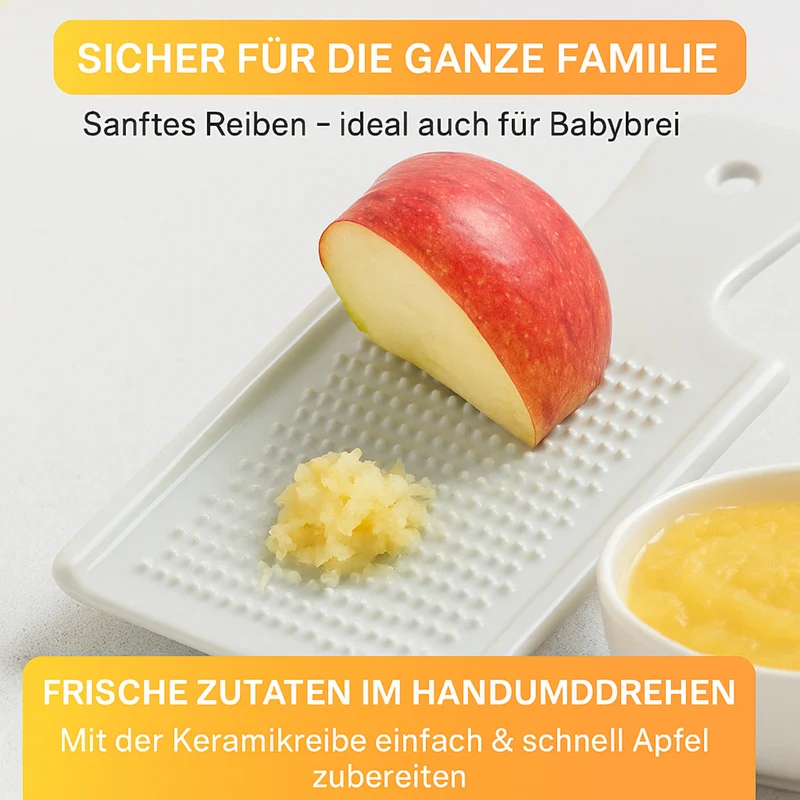 Handreibe aus Keramik – ideal für Ingwer, Knoblauch, Muskat & mehr • robust & vielseitig
