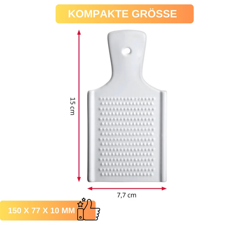 Handreibe aus Keramik – ideal für Ingwer, Knoblauch, Muskat & mehr • robust & vielseitig