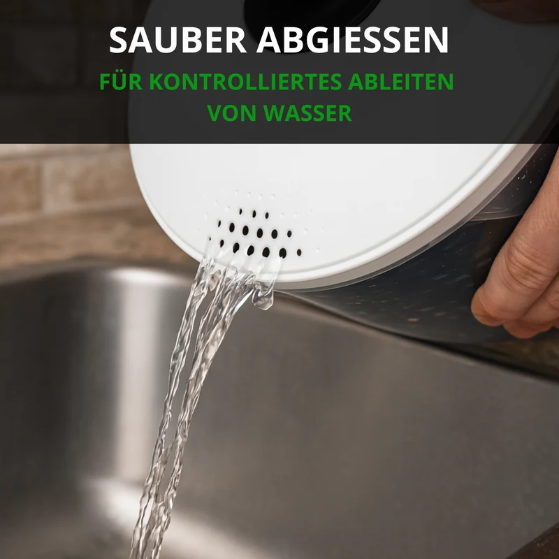 Thiru Salatschleuder 5L- 2in1 Schleuder & Salatschüssel - Ausgezeichnet mit Note sehr gut