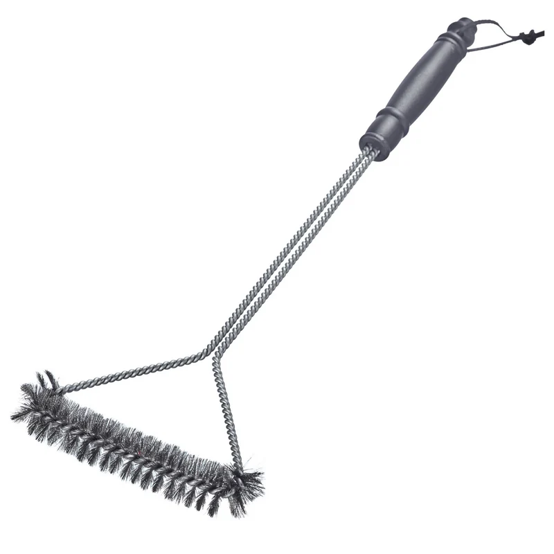 Thiru Grillbürste mit stabilen Edelststahlborsten, Ergonomischer Griff, inklusive Bändchen zum Aufhängen