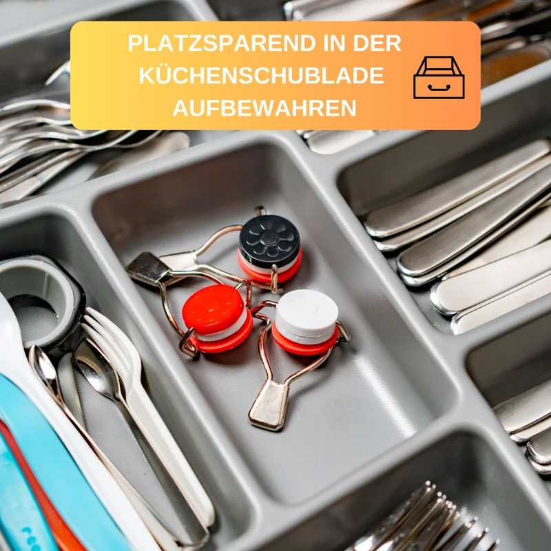 Thiru Flaschenverschluss 3er Set mit Hebel und Silikondichtung aus rostfreiem Stahl zum Verschließen von Kronkorkenflaschen