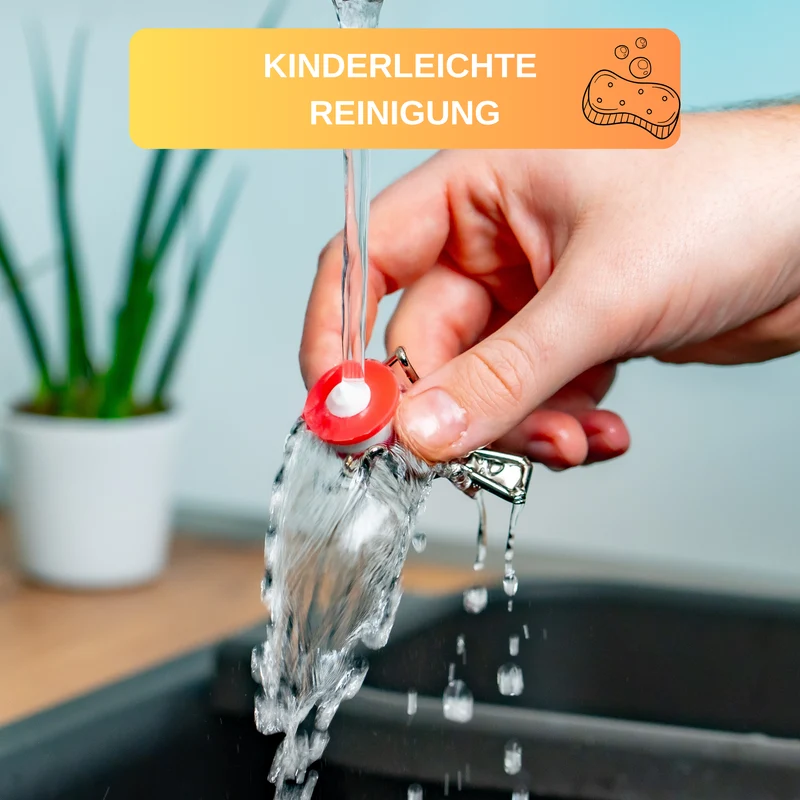 Thiru Flaschenverschluss 3er Set mit Hebel und Silikondichtung aus rostfreiem Stahl zum Verschließen von Kronkorkenflaschen