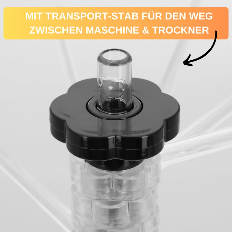 Thiru Nudeltrockner für bis zu 2 kg Pasta mit Transport-Stab, platzsparend zusammenklappbar