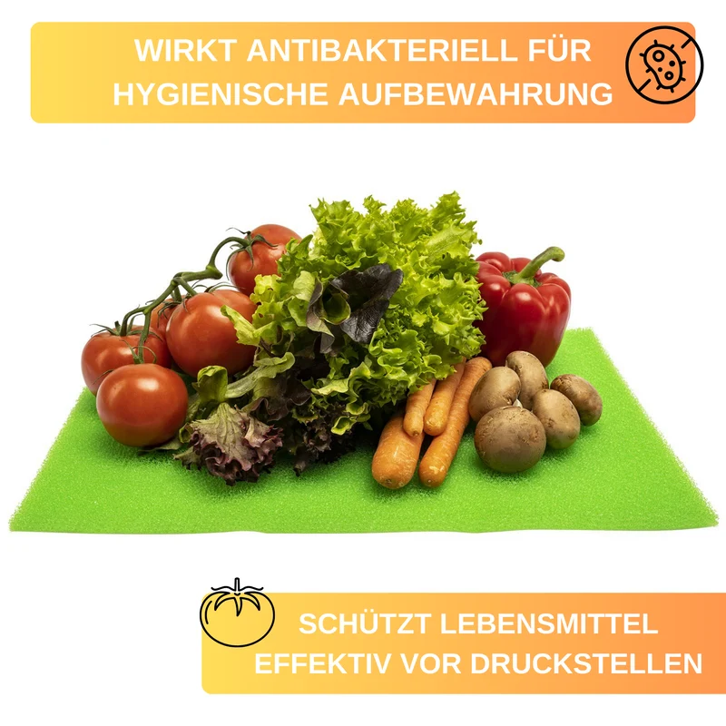 Thiru 2 Kühlschrankmatten für hygienische, drucklose Lebensmittel Lagerung, antibakteriell
