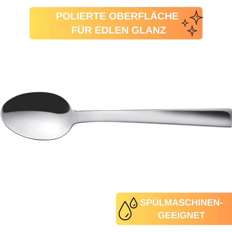 Thiru Kaffeelöffel 4er Set aus rostfreiem Edelstahl 18/10 mit polierter Oberfläche, 4er Set