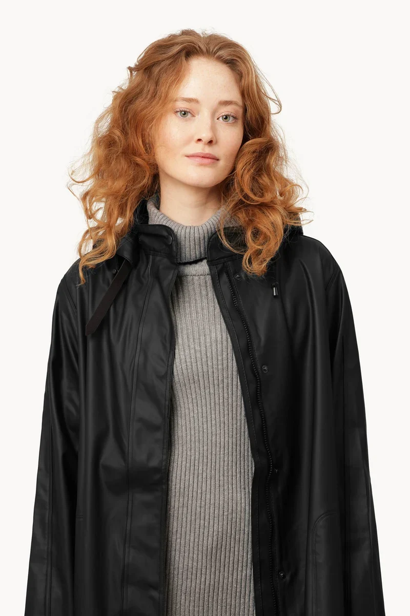 ILSE JACOBSEN Raincoat Rain 71 Black