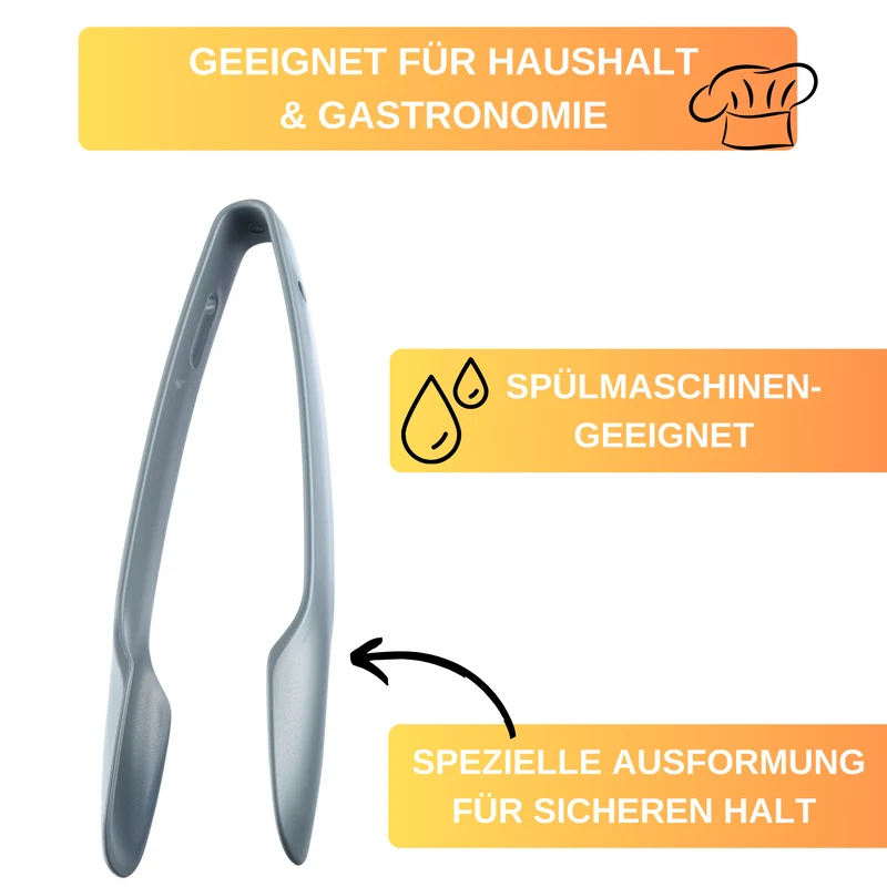 Thiru Buffetzangen Set, geeignet für kleine & ölige Lebensmittel, spezielle Ausformung, ineinander gelegt platzsparend aufbewahrt