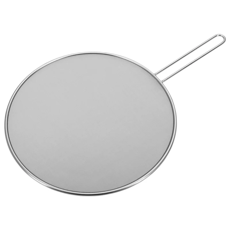 Thiru Spritzschutzdeckel ø 30 cm aus rostfreiem Edelstahl und engmaschigem Netz