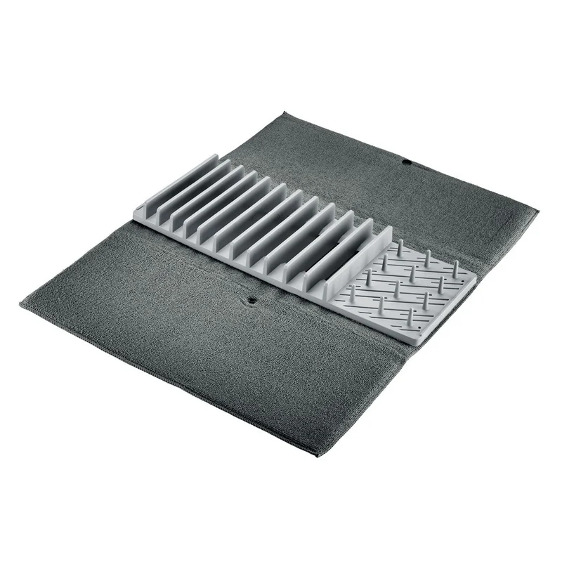 Thiru Abtropfmatte mit Geschirrhalter, 60 x 46 cm, mit saugfähigem Mikrofaser-Polster