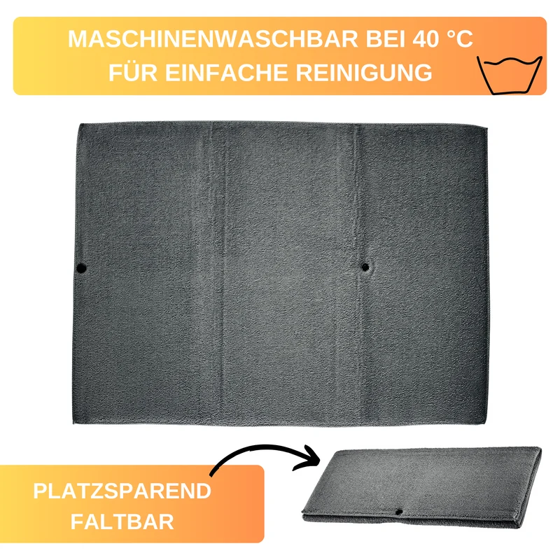 Thiru Abtropfmatte mit Geschirrhalter, 60 x 46 cm, mit saugfähigem Mikrofaser-Polster