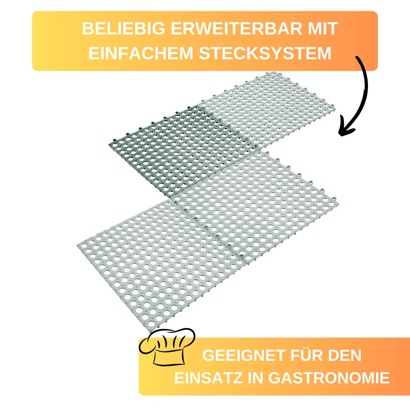 Thiru Abtropfmatten 2 Stück - beliebig erweiterbar dank Stecksystem, spülmaschinengeeignet