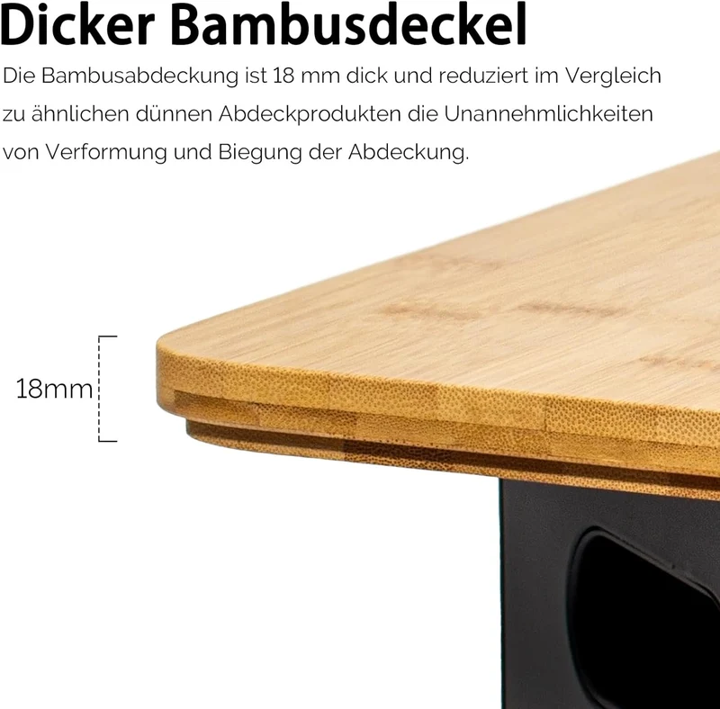 Kartoffel Aufbewahrungsbox 3er Set, 360° Luftzirkulation für längere Frische, Für Zwiebeln, Kartoffeln, Knoblauch Schwarz