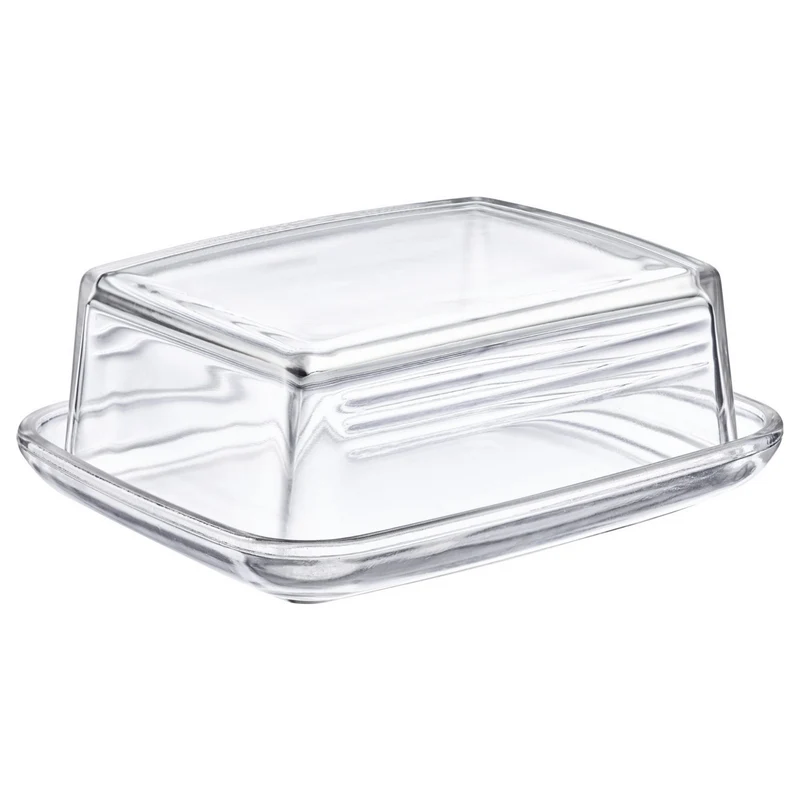Thiru Butterdose Glas – platzsparend, mit Relief-Deckel für sicheres Greifen