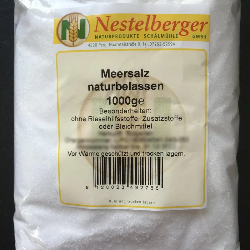 Meersalz fein, Nestelberger, 1 Kg
