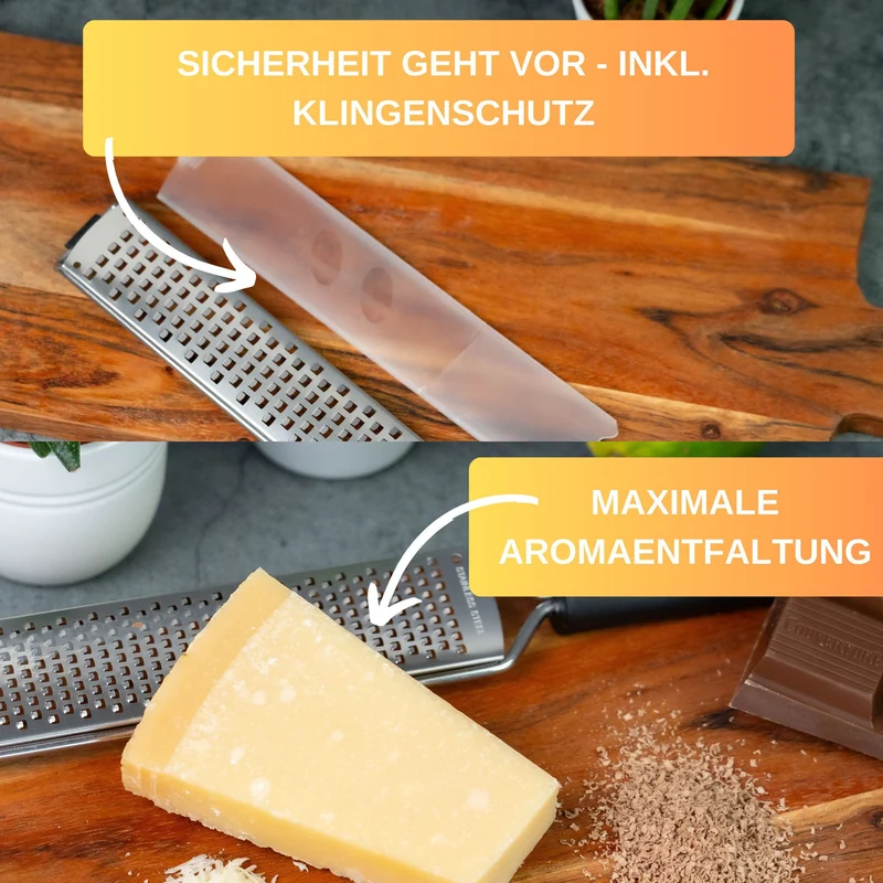 Thiru Multireibe – vielseitige Küchenreibe für fein, grob, raspeln & schneiden, leicht zu reinigen