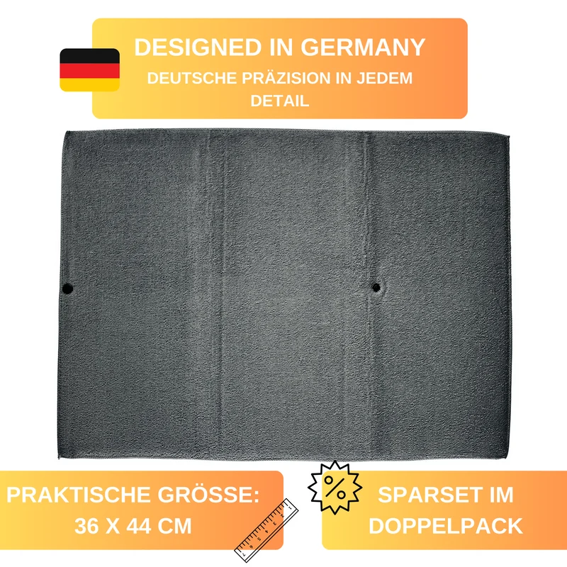 Thiru 2 Abtropfmatten aus Textil, 36 x 44 cm, mit saugfähigem Mikrofaser