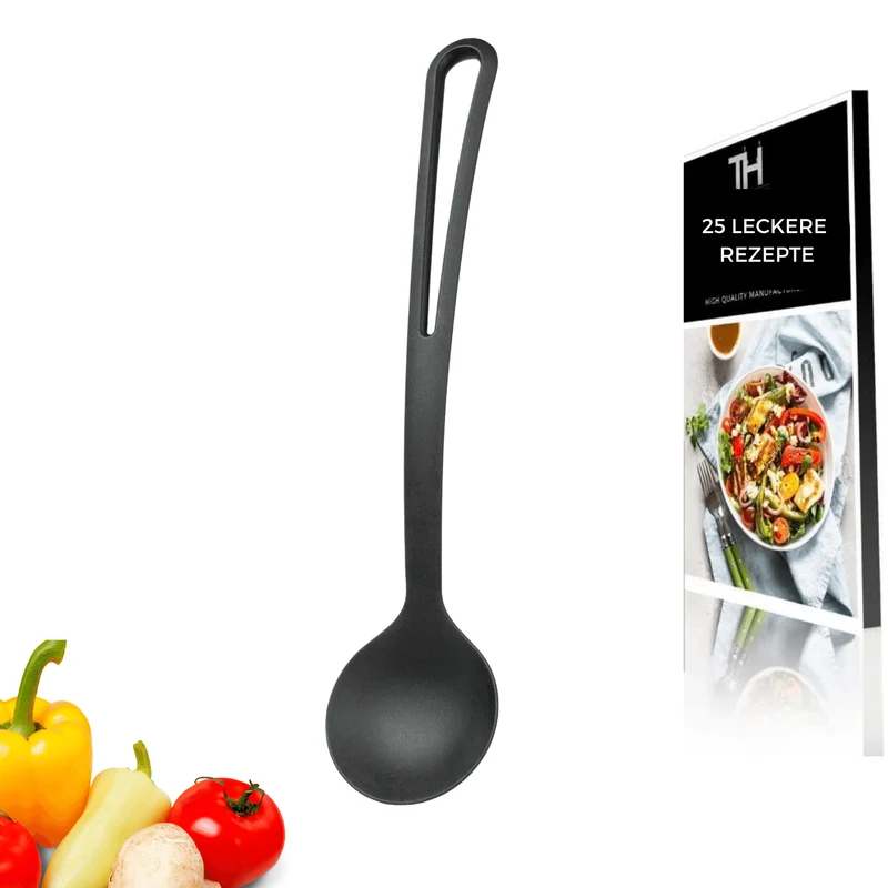 Thiru Küchenhelfer – hitzebeständig, verfärbungsresistent & pfannenschonend – spülmaschinengeeignet – Made in Germany