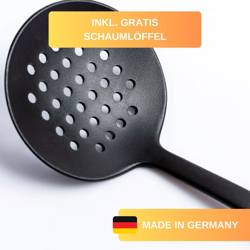 Thiru Spätzlepresse Premium inkl. GRATIS SCHAUMLÖFFEL - Ideal für Spätzle, Kartoffeln, Spagettieis, Säfte
