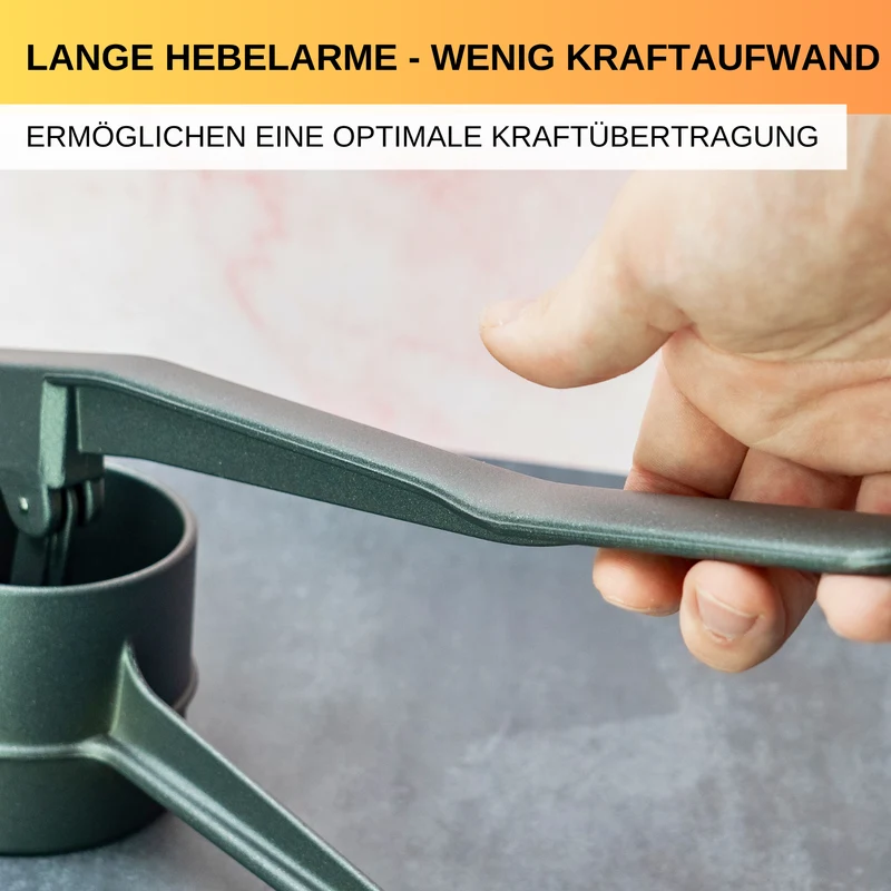 Thiru Spätzlepresse Premium inkl. GRATIS SCHAUMLÖFFEL - Ideal für Spätzle, Kartoffeln, Spagettieis, Säfte